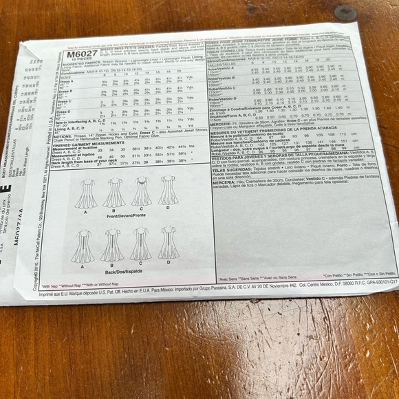 McCalls m6027 sizes 6-8-10-12- misses dress pattern- uncut - Picture 8 of 8